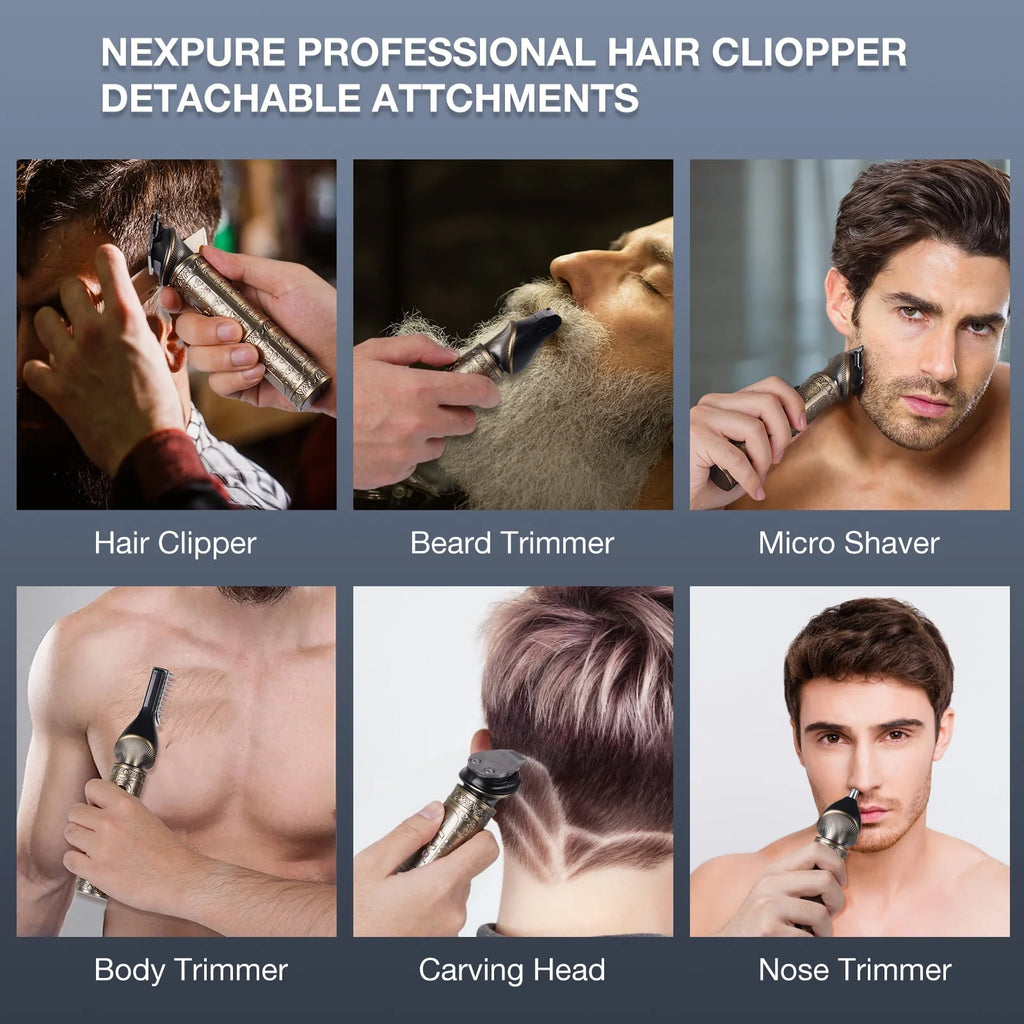 6-in-1 Cordless USB Rechargeable T-Blade Beard Trimmer Q706108