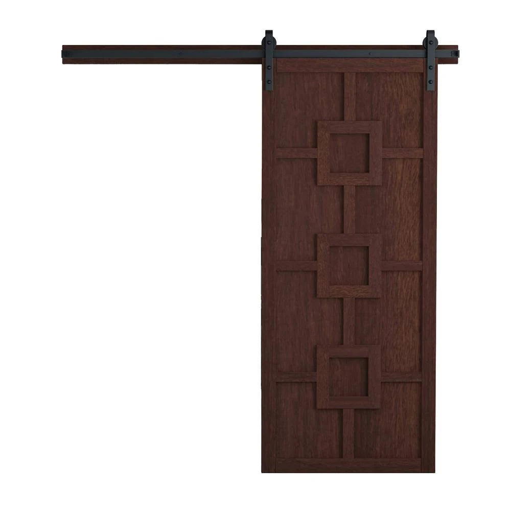 Sable Wood Sliding Barn Door with Hardware Kit B523498