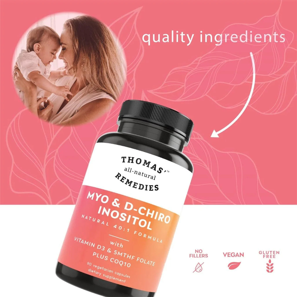 Inositol Blend Supplement with Folate and Vitamin D3, 90 Vegan Capsules A3609