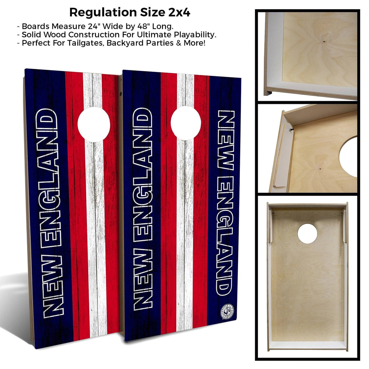 Solid Wood Cornhole Board Set, Multicolor S94550