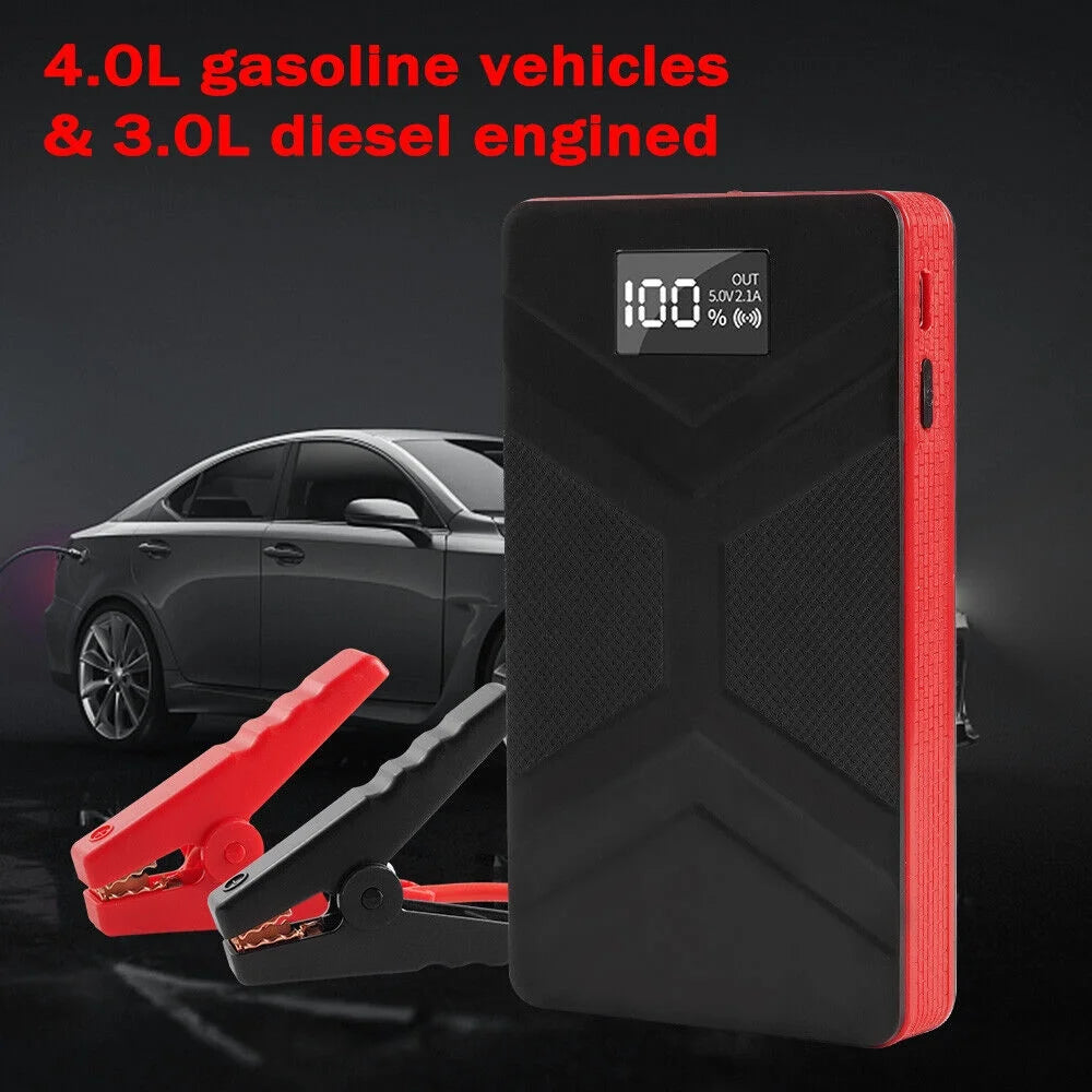 20000mAh Portable Car Jump Starter with LED Light Black Z49695