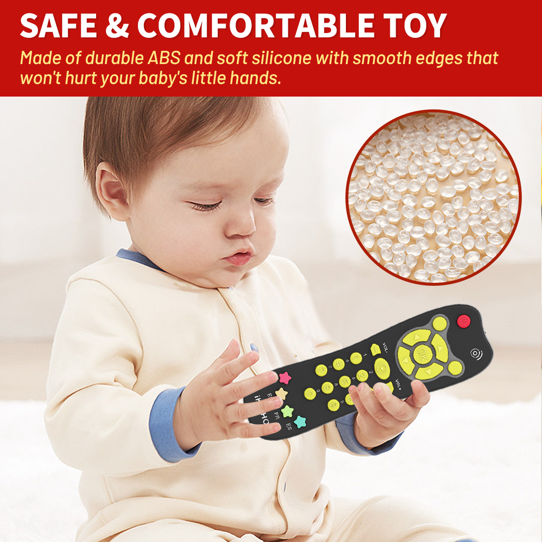 Black Musical Baby Remote Control Toy with Light Sound E698577