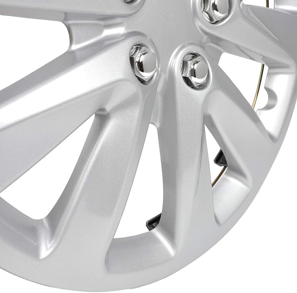 4PC Set 16 inch Silver Hubcap Wheel Cover Snap On Hubcap R735689