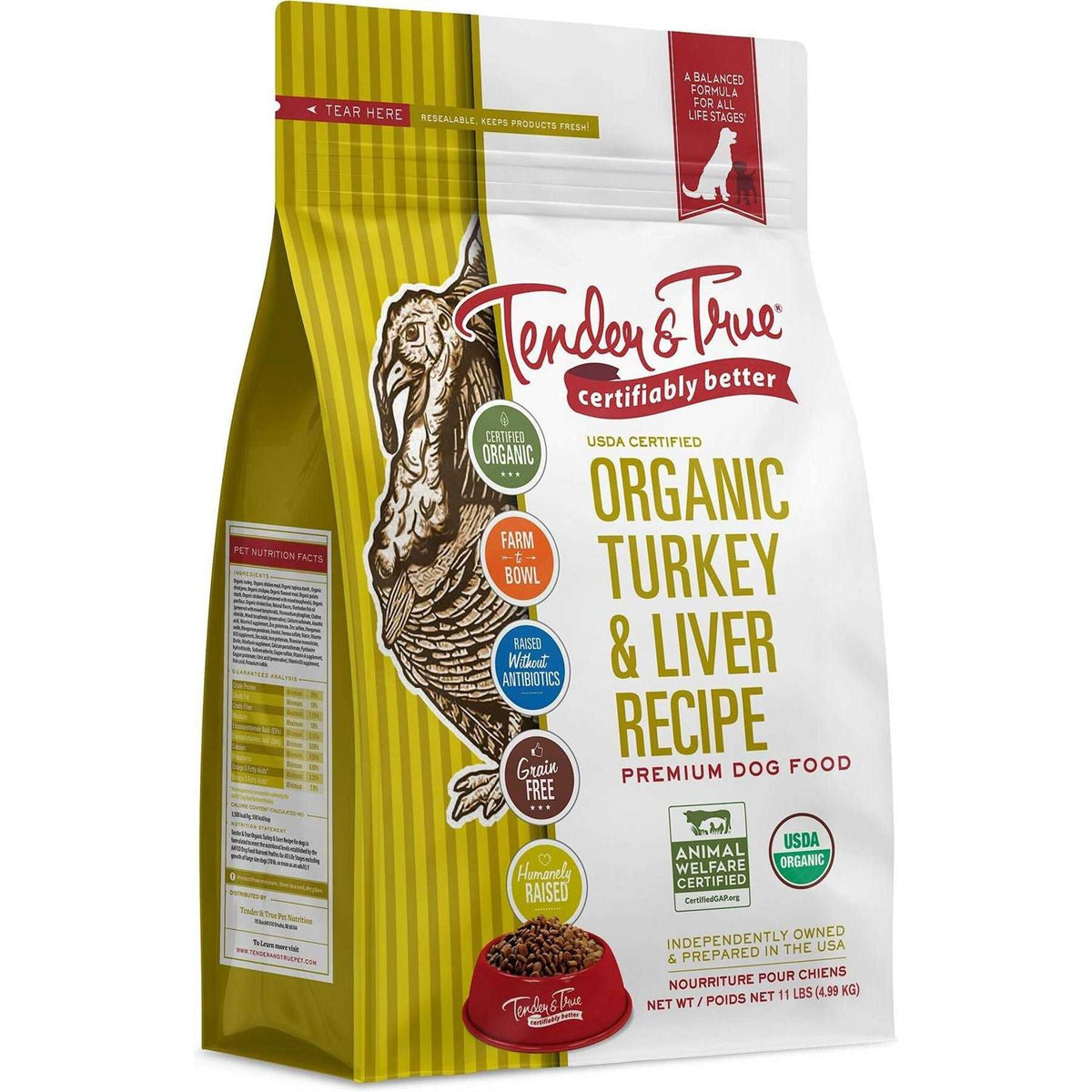 Organic Turkey & Liver Recipe Dog Food F583791