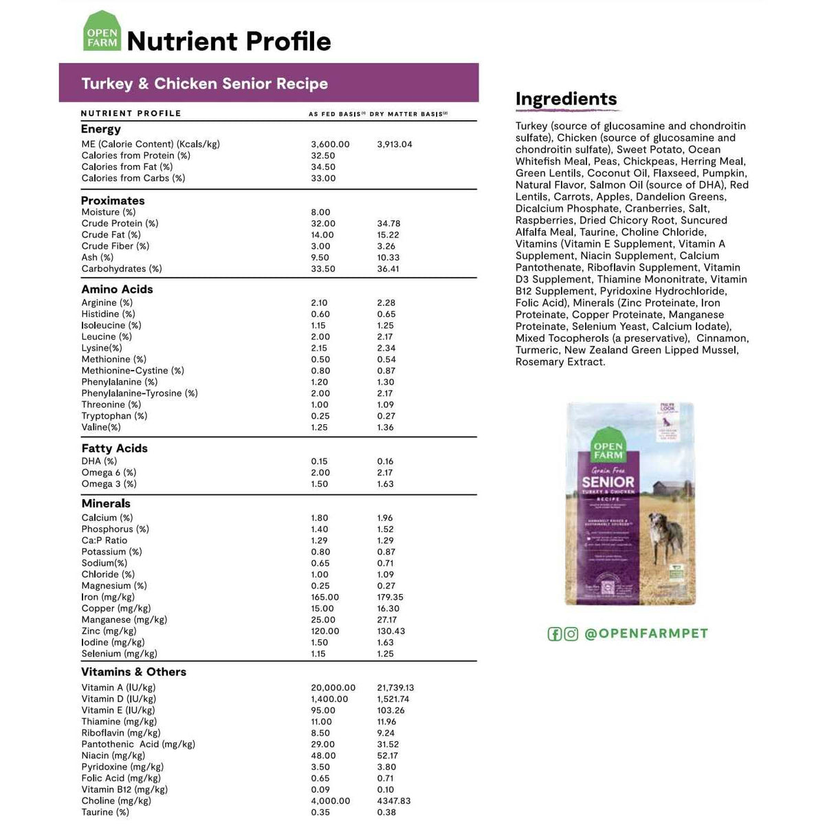 Senior Dry Dog Food E71139