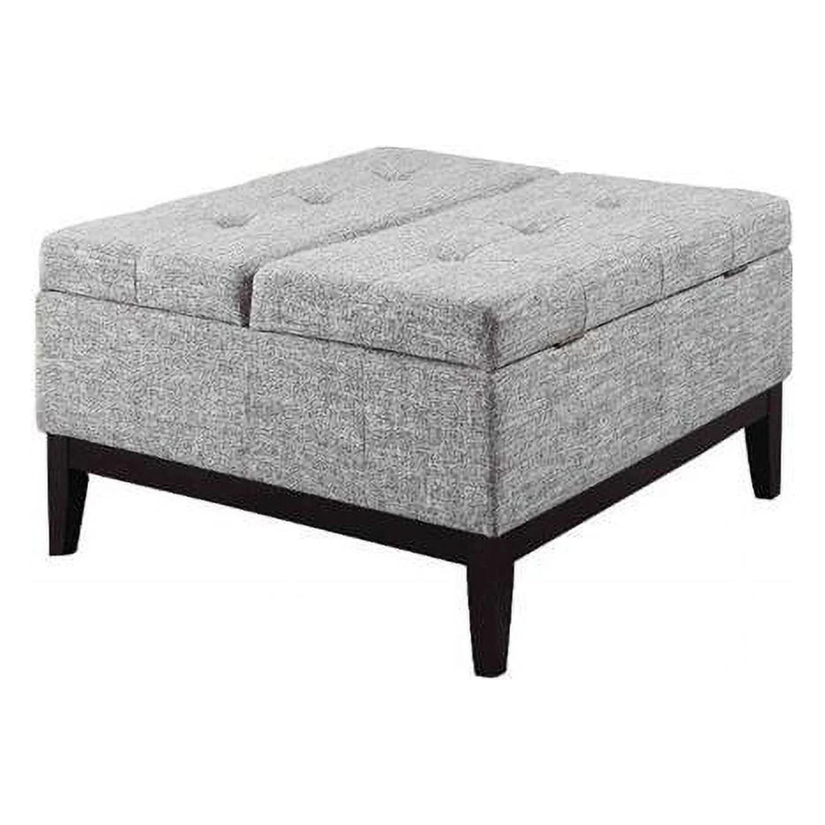 Black & Gray Tufted Square Storage Coffee Table B331046