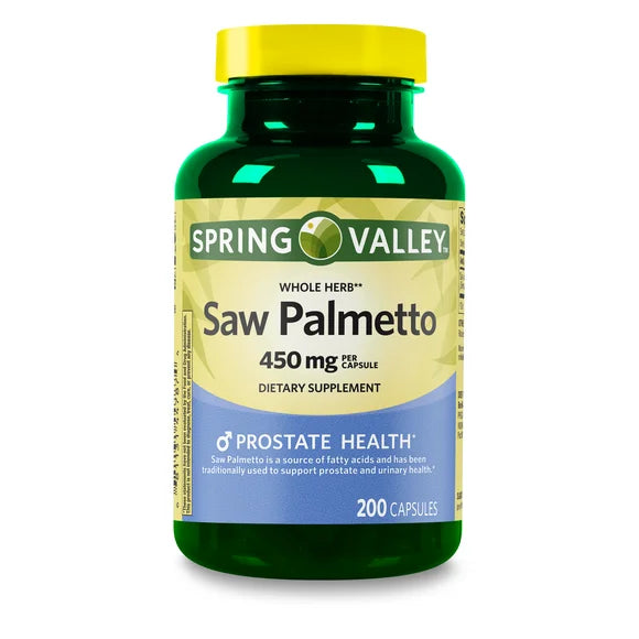 Saw Palmetto 450 mg Dietary Supplement Capsules 200 Count H6649