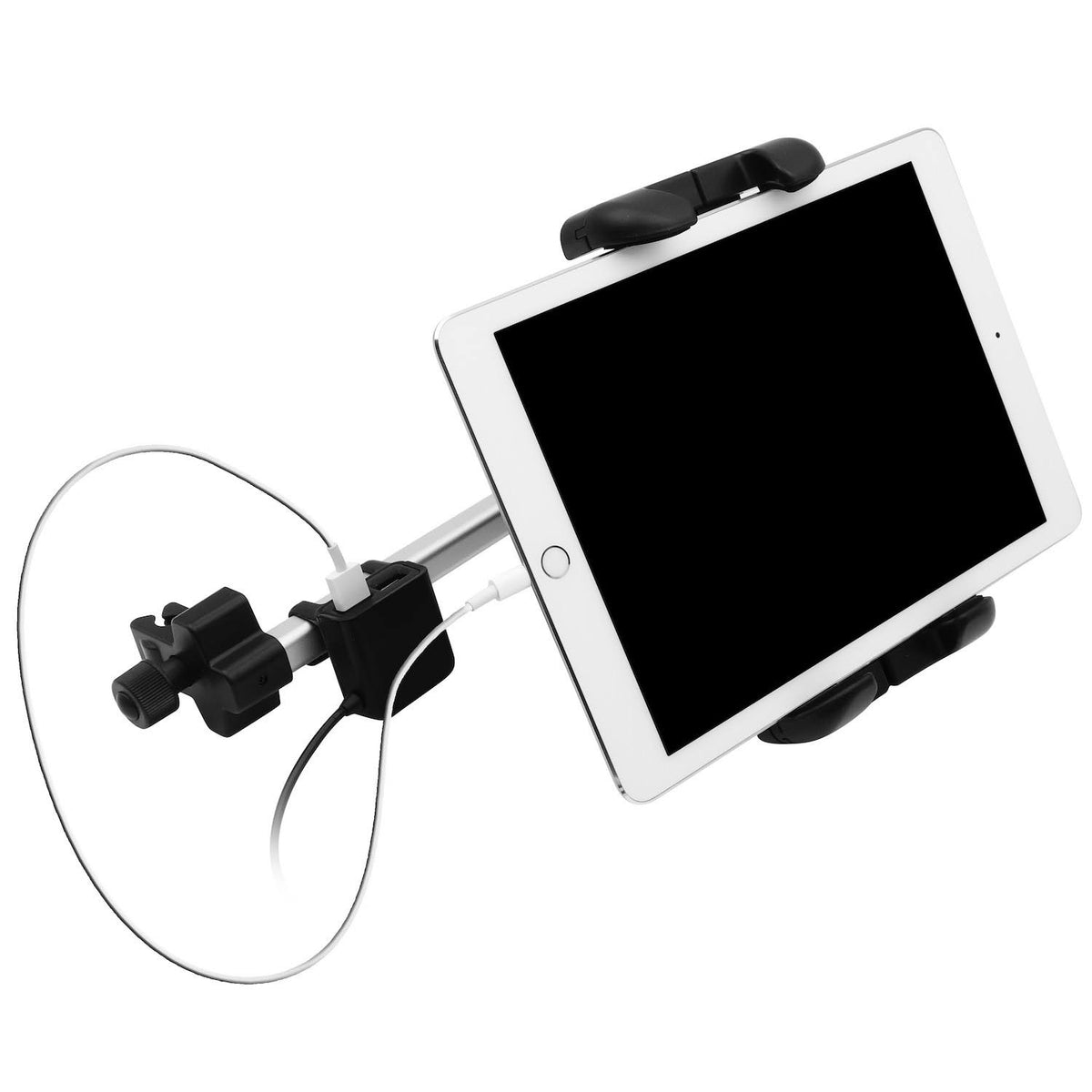 Adjustable Car Seat Headrest Mount with USB Charger M2864