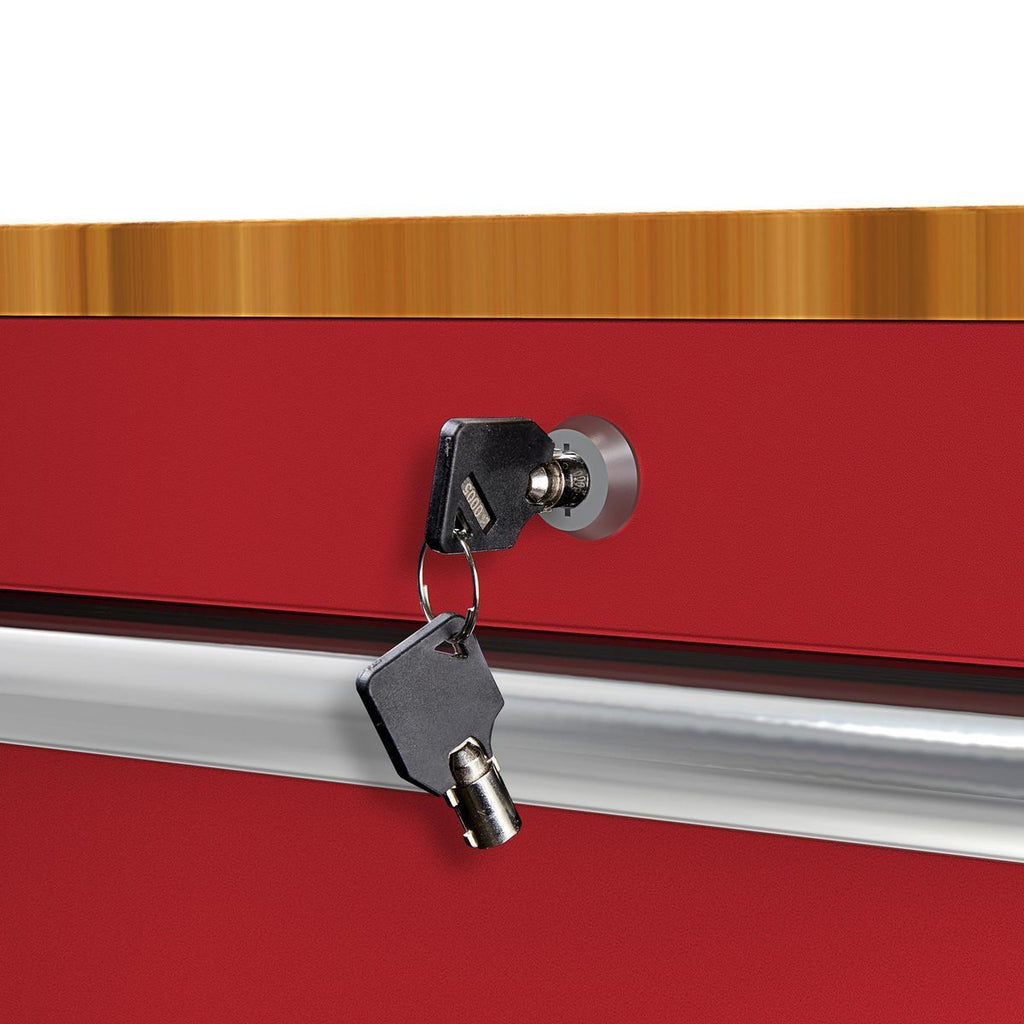 46 in. Mobile Workbench with Solid Wood Top O606312