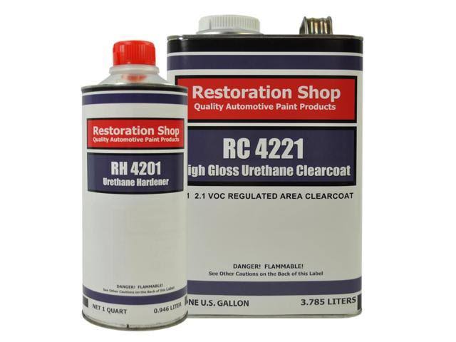 Bright Red Low VOC Urethane Basecoat/Clearcoat Car Auto Paint Complete Medium Gallon Kit T213944