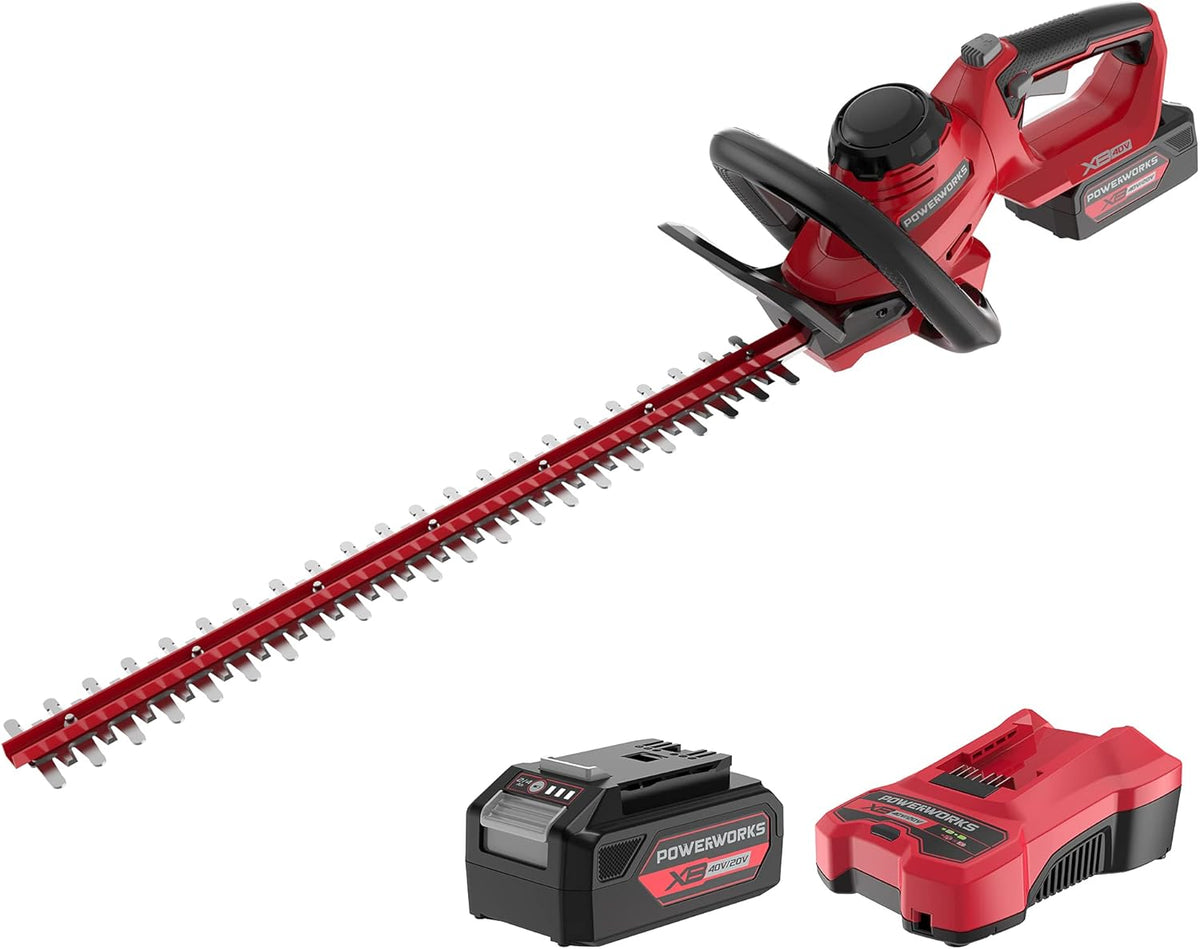 40V 24 Inch Cordless Hedge Trimmer with 2Ah Battery and Charger H2966