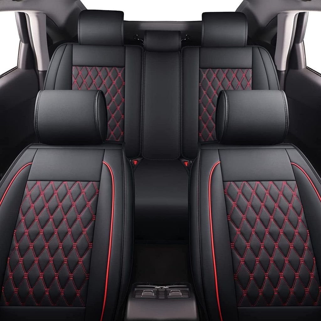 Black&Red Leather Car Seat Covers X6558