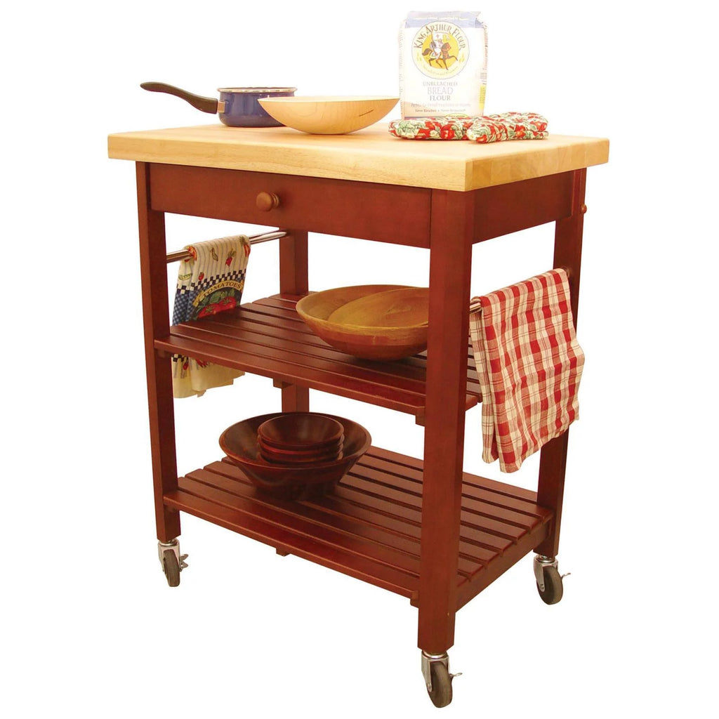 Kitchen Cart in Cherry Stain S24587