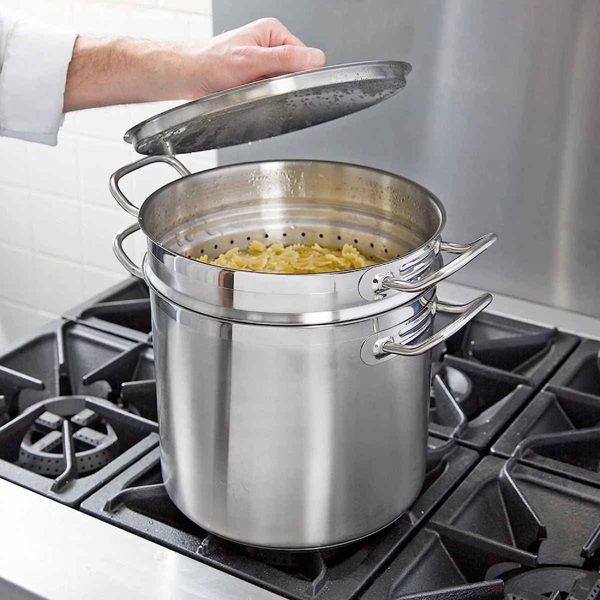 3 Piece 12 qt. Aluminum Pasta Cooker E274