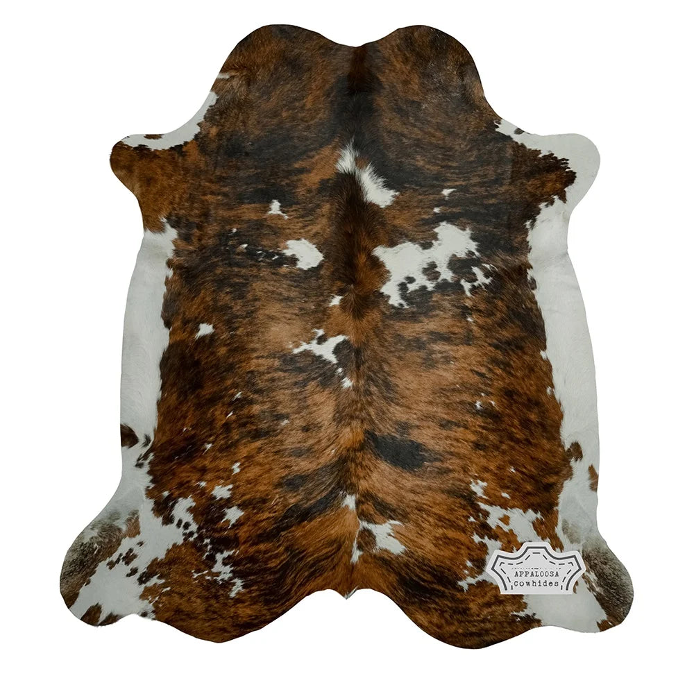 Medium Tricolor Cowhide Rug 5' x 7' R4688