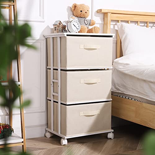 Black 3 Drawer Fabric Dresser G78527