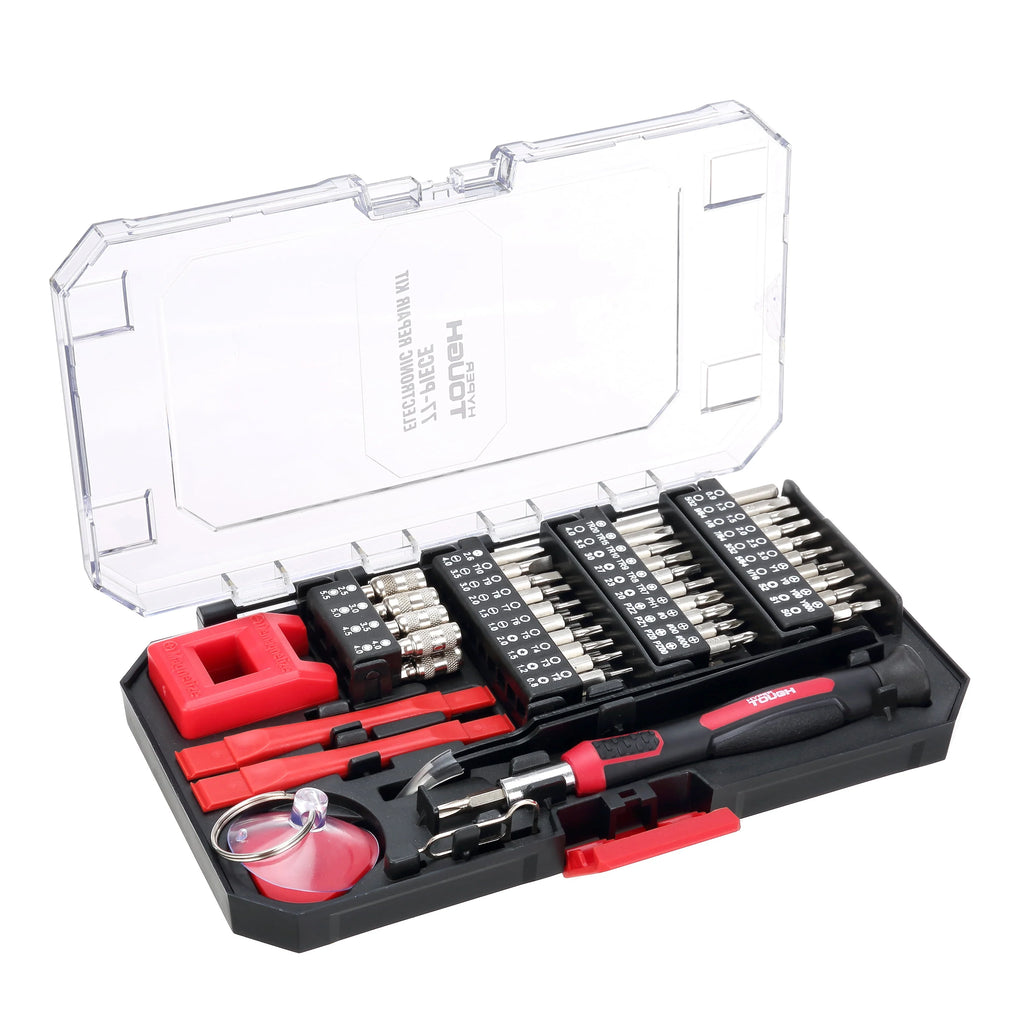 77 Piece Precision Tool Kit with Magnetic Screwdriver and Case N3429