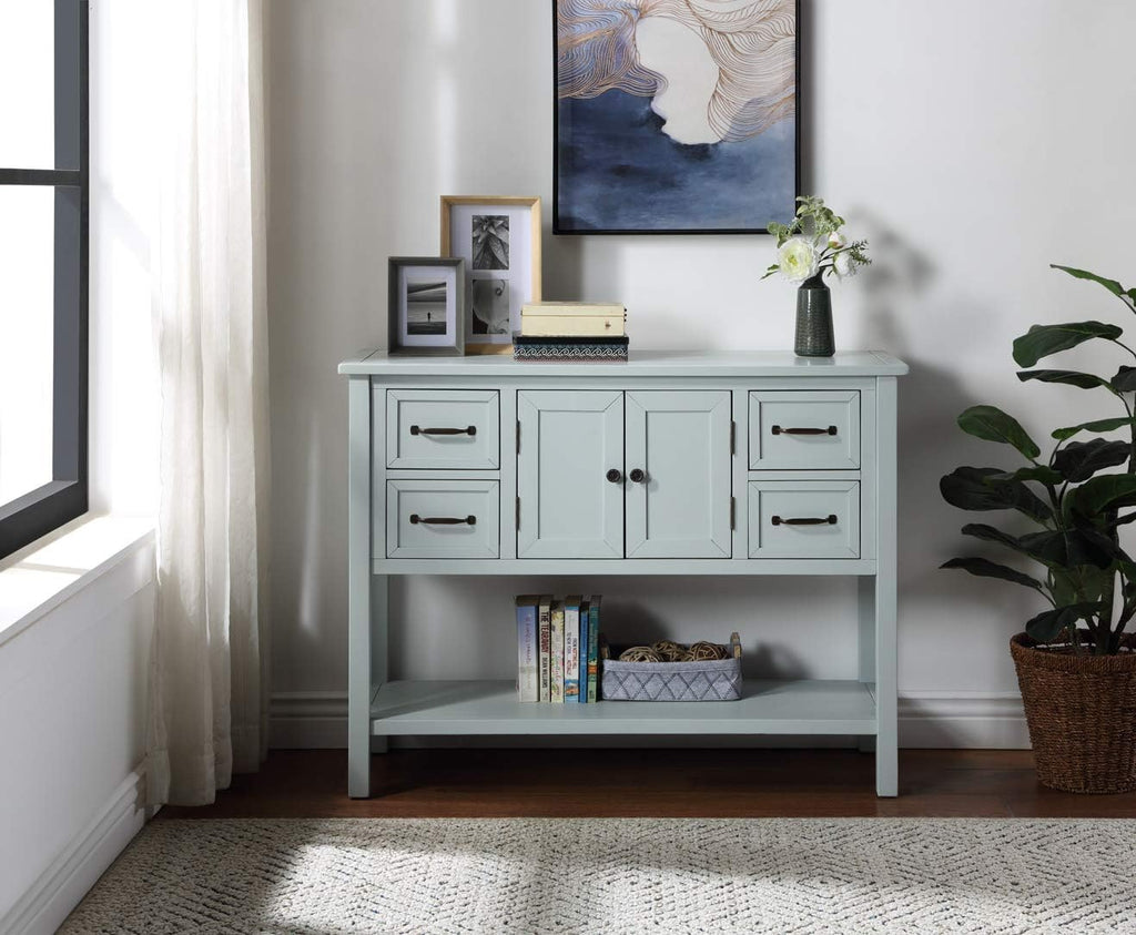 Solid Wood Console Table with 2 Drawers and 1 Cabinet V751