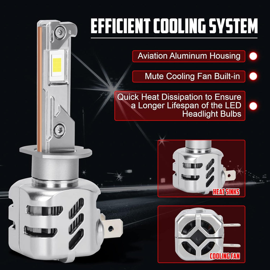 9005 LED Headlight Bulbs 6000K Xenon White, 2 Pack O874641