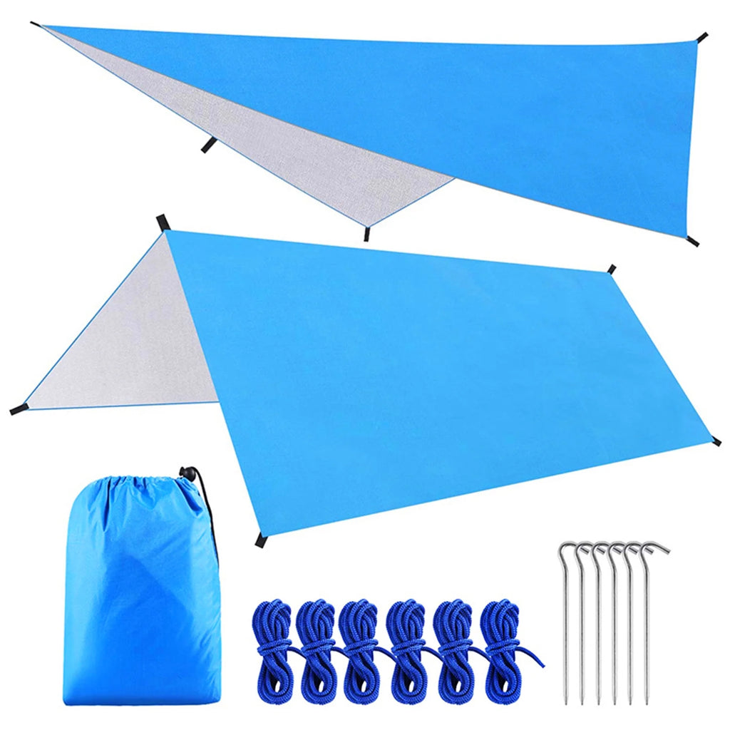 Waterproof Camping Tarp Hammock Sunshade Tent Rain Shelter Lightweight Canopy S23124