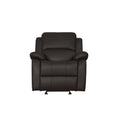 Dark Brown Faux Leather Reclining Chair W9531