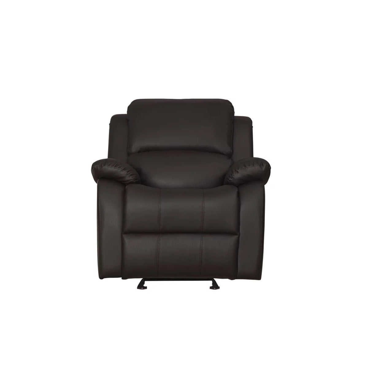 Dark Brown Faux Leather Reclining Chair W9531
