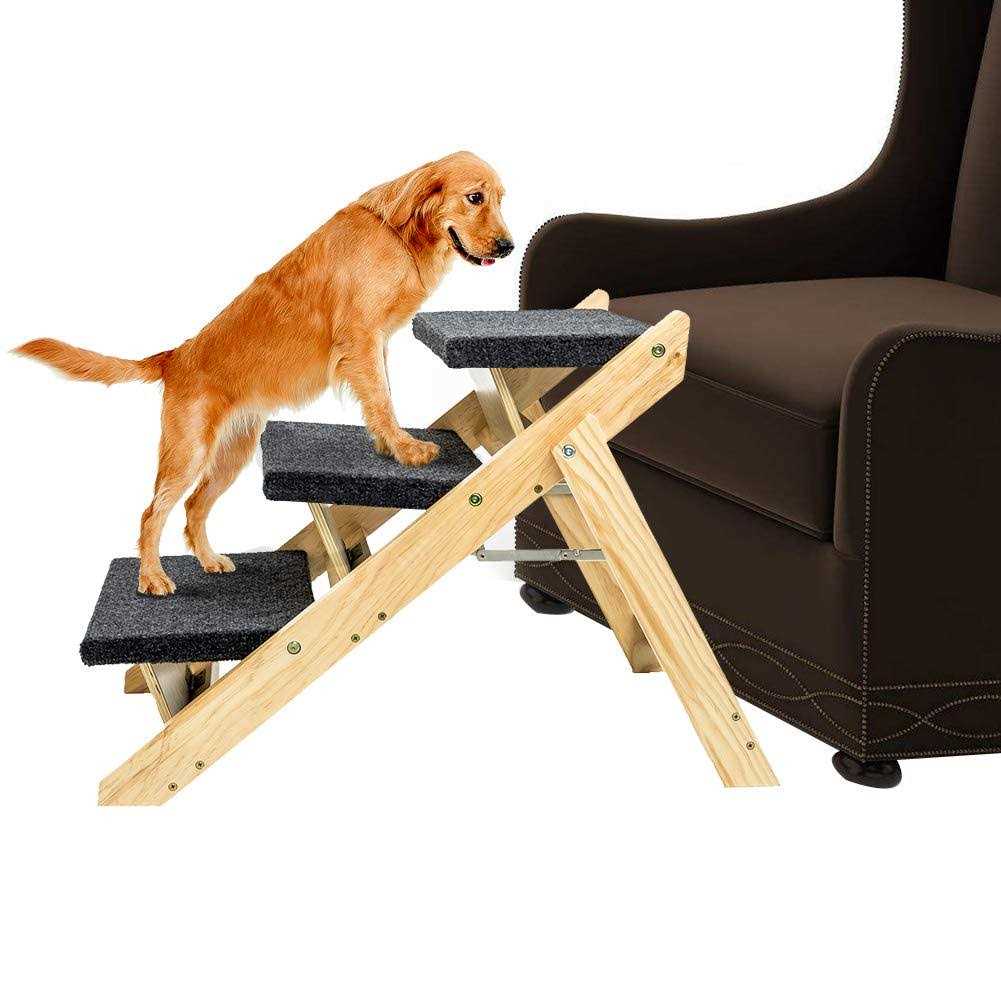 Foldable 4 Levels Wooden Pet Stairs & Ramp E563