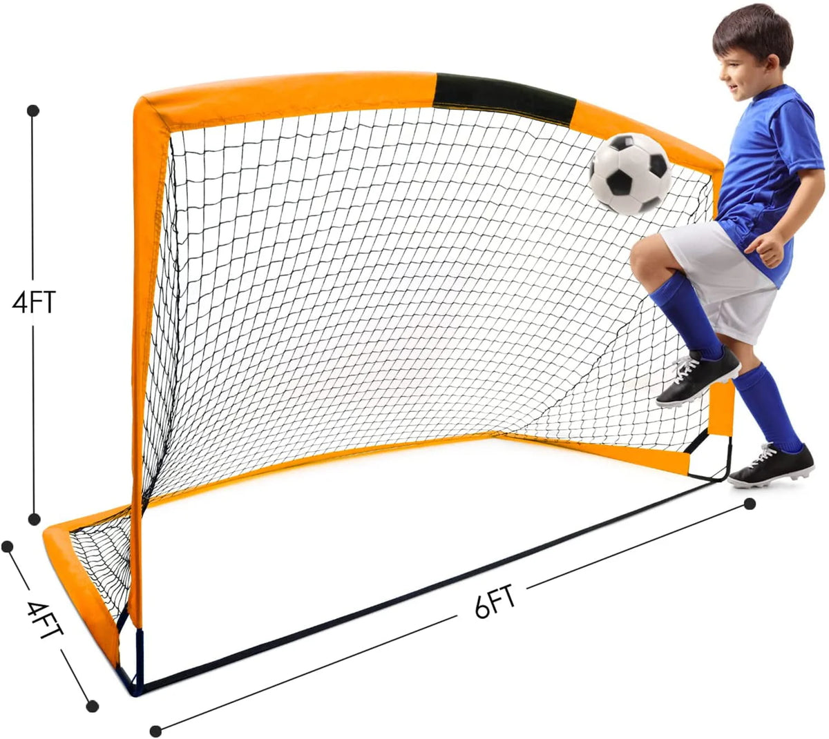 6'x4' Set of 2 Foldable Soccer Goals G9930