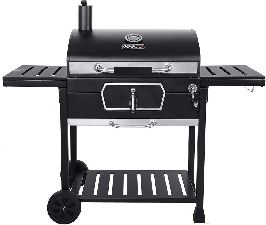 30-Inch Charcoal Grill BBQ Smoker Black T247647