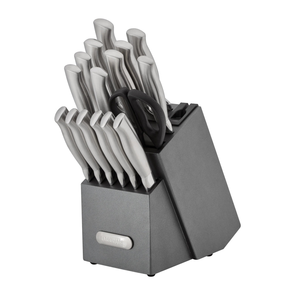 17 Piece Stainless Steel Knife Block Set H935