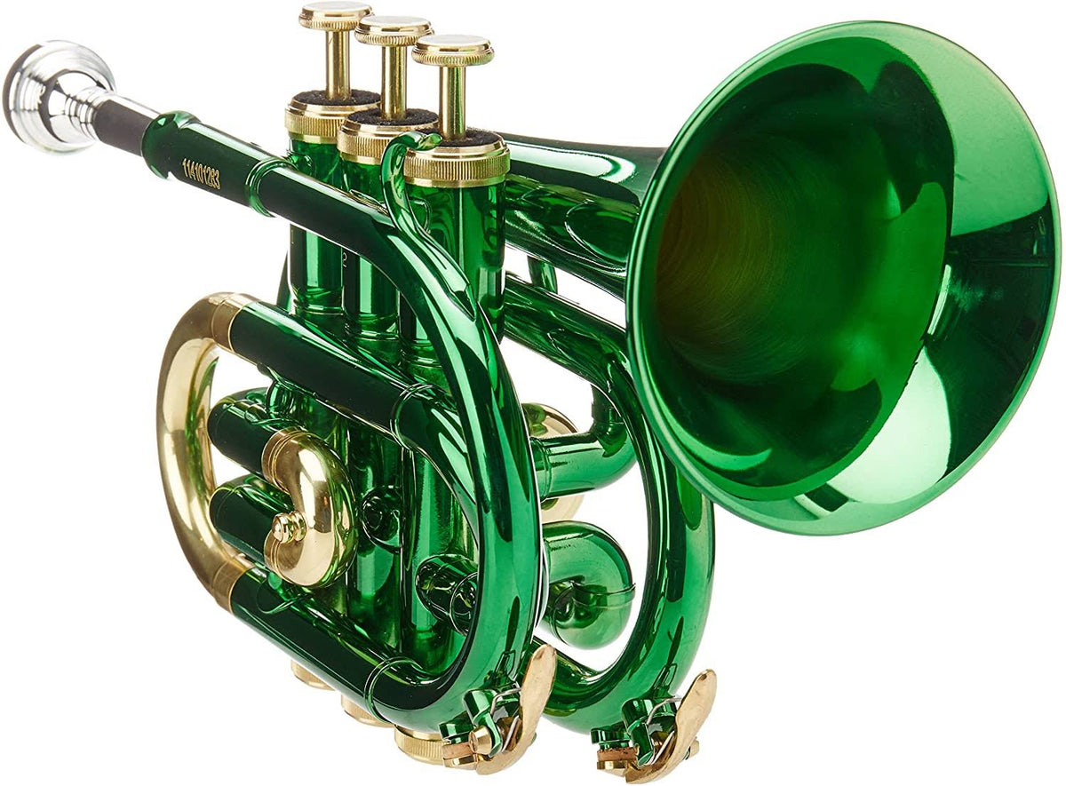 Green Lacquered Finish Pocket Trumpet with Case I4565