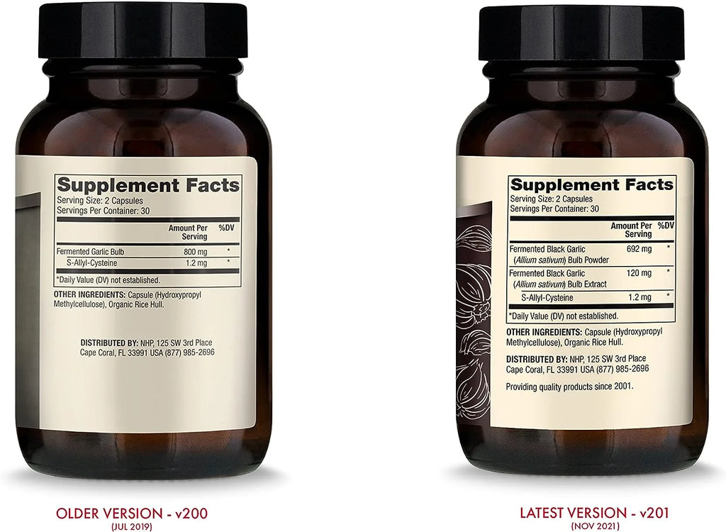 Fermented Black Garlic 60 Capsules Dietary Supplement E812038