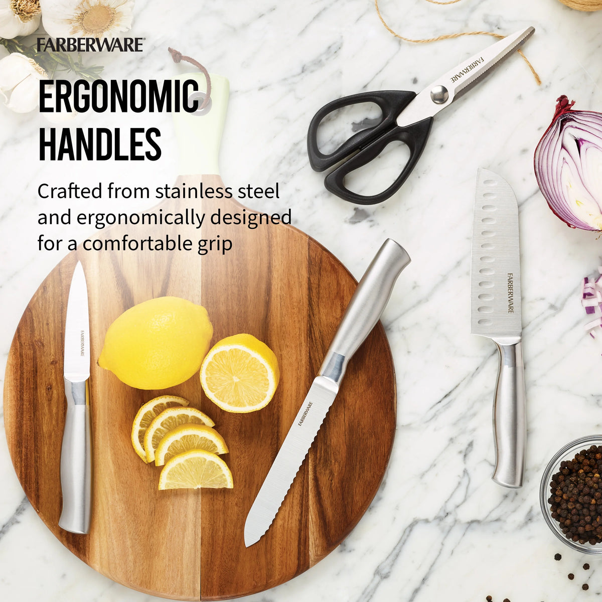 17 Piece Stainless Steel Knife Block Set H935