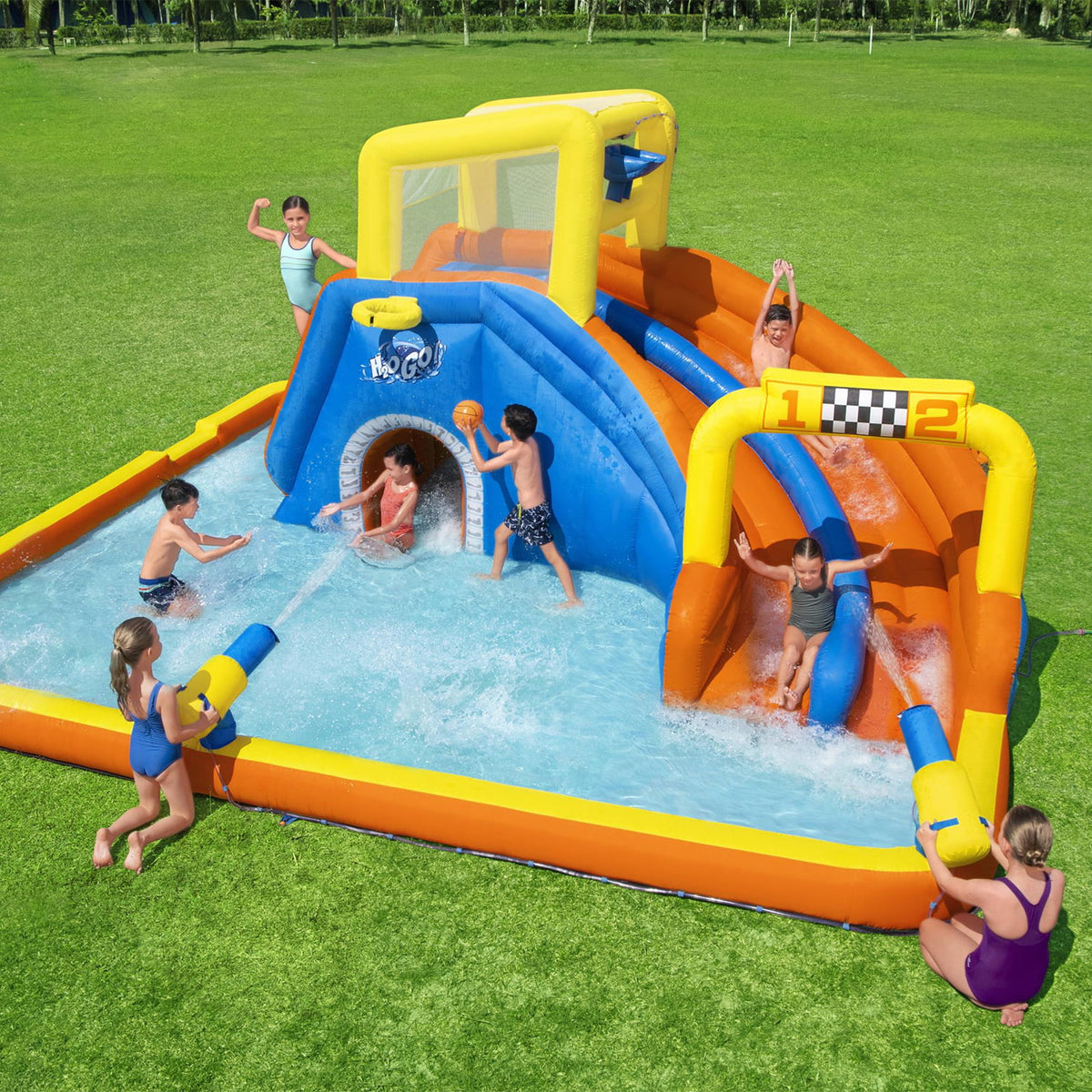 18' x 16.5' x 8.6' Inflatable Water Park B2761