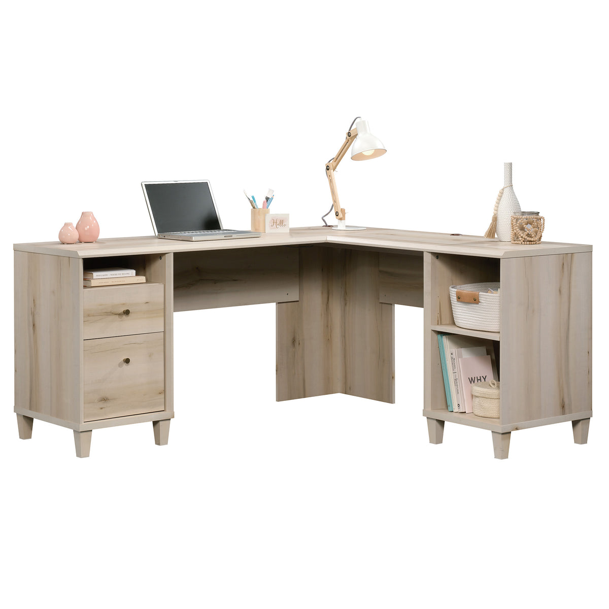 Pacific Maple Finish L-Desk B14087