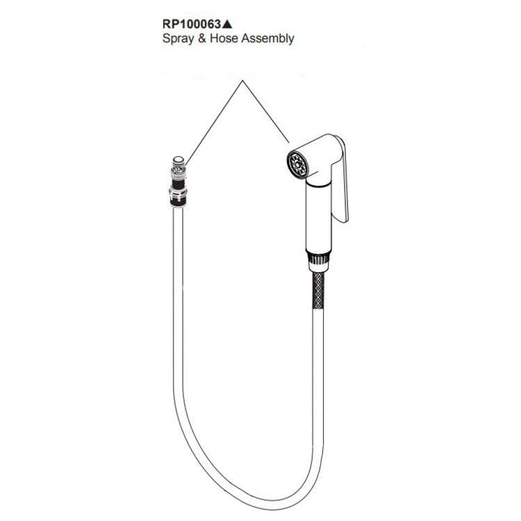 Chrome Spray and Hose Assembly X33362