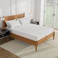 Solid Wood Queen Platform Bed with Memory Foam Mattress S43206