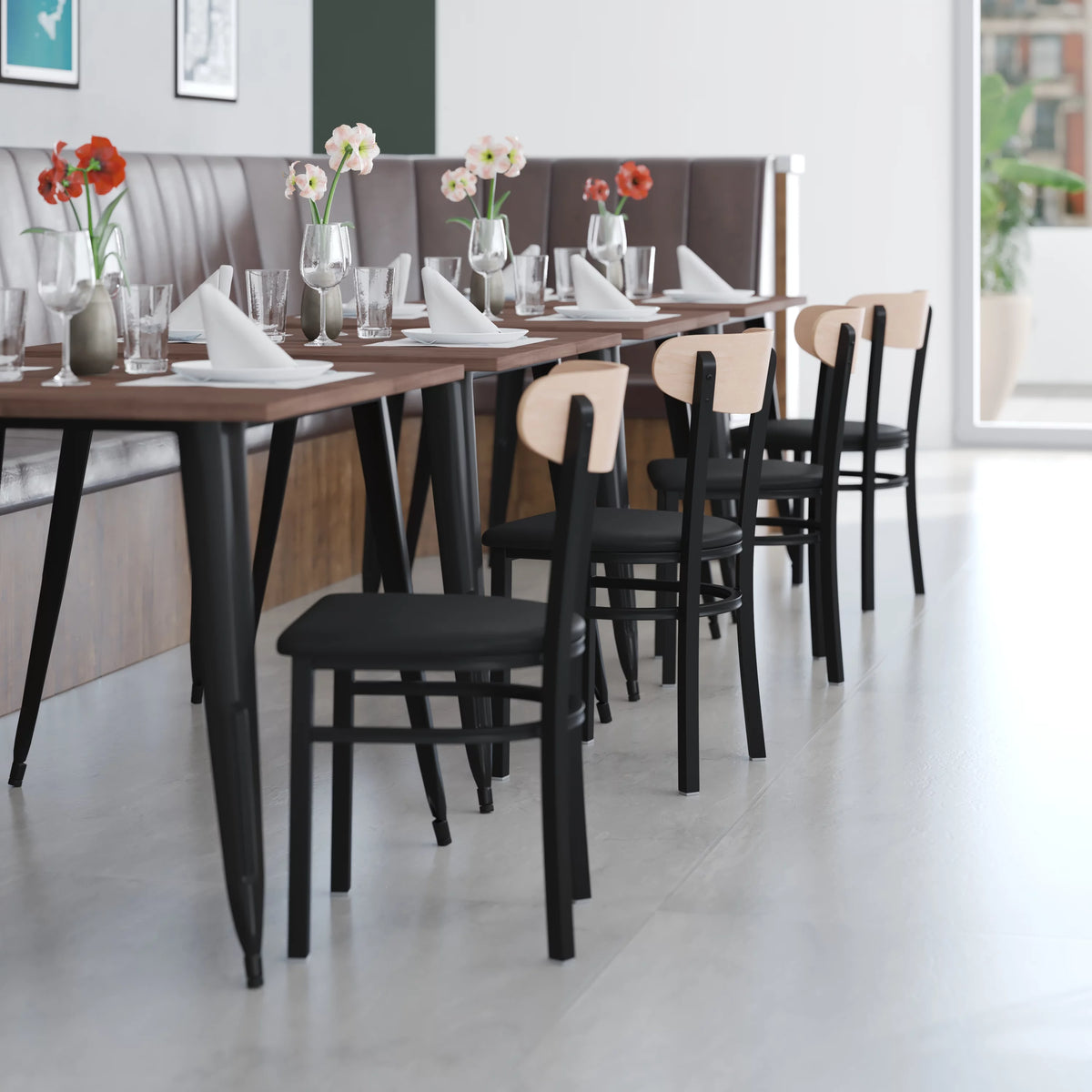 Metal Wood Restaurant Chair M69179