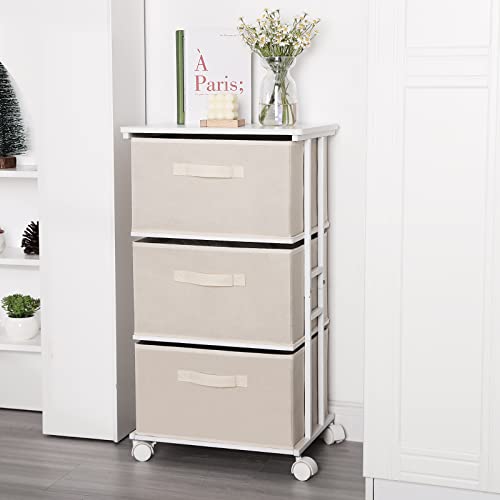 Black 3 Drawer Fabric Dresser G78527