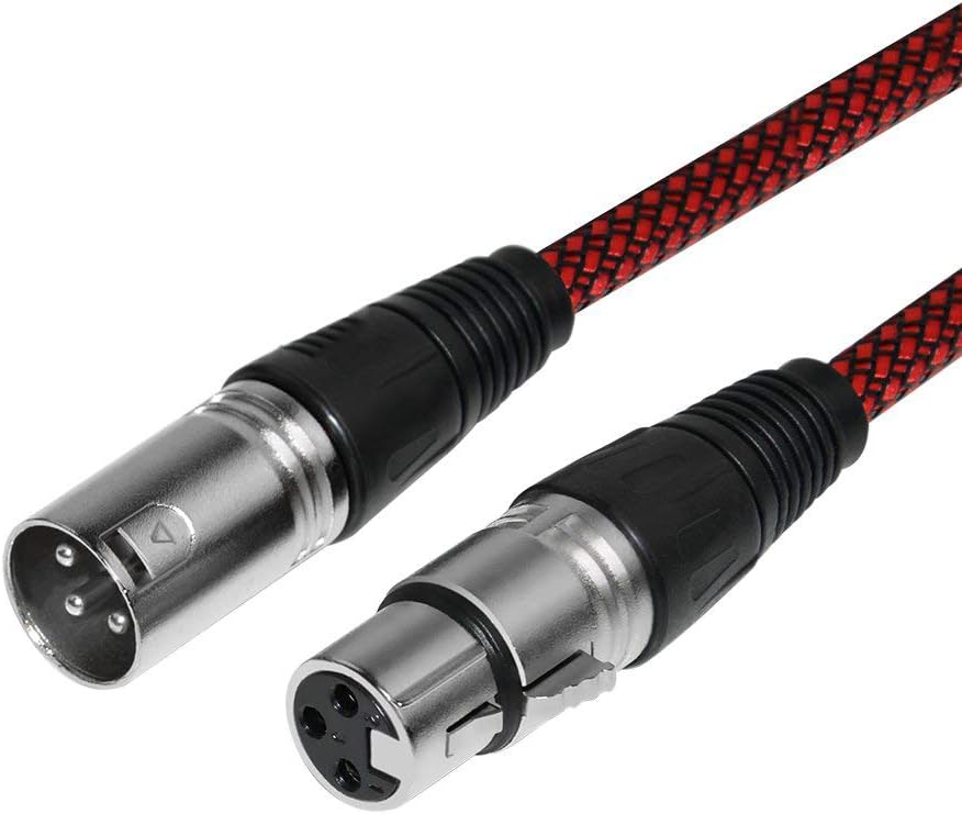 10Pack 6ft Nylon Braided XLR Male to Female Microphone Cable F415