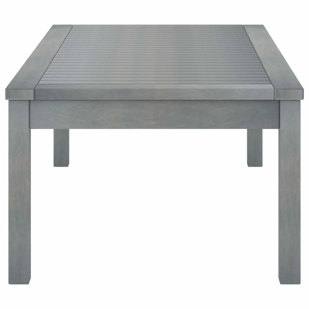 Gray Wooden Coffee Table with Slatted Tabletop D34433