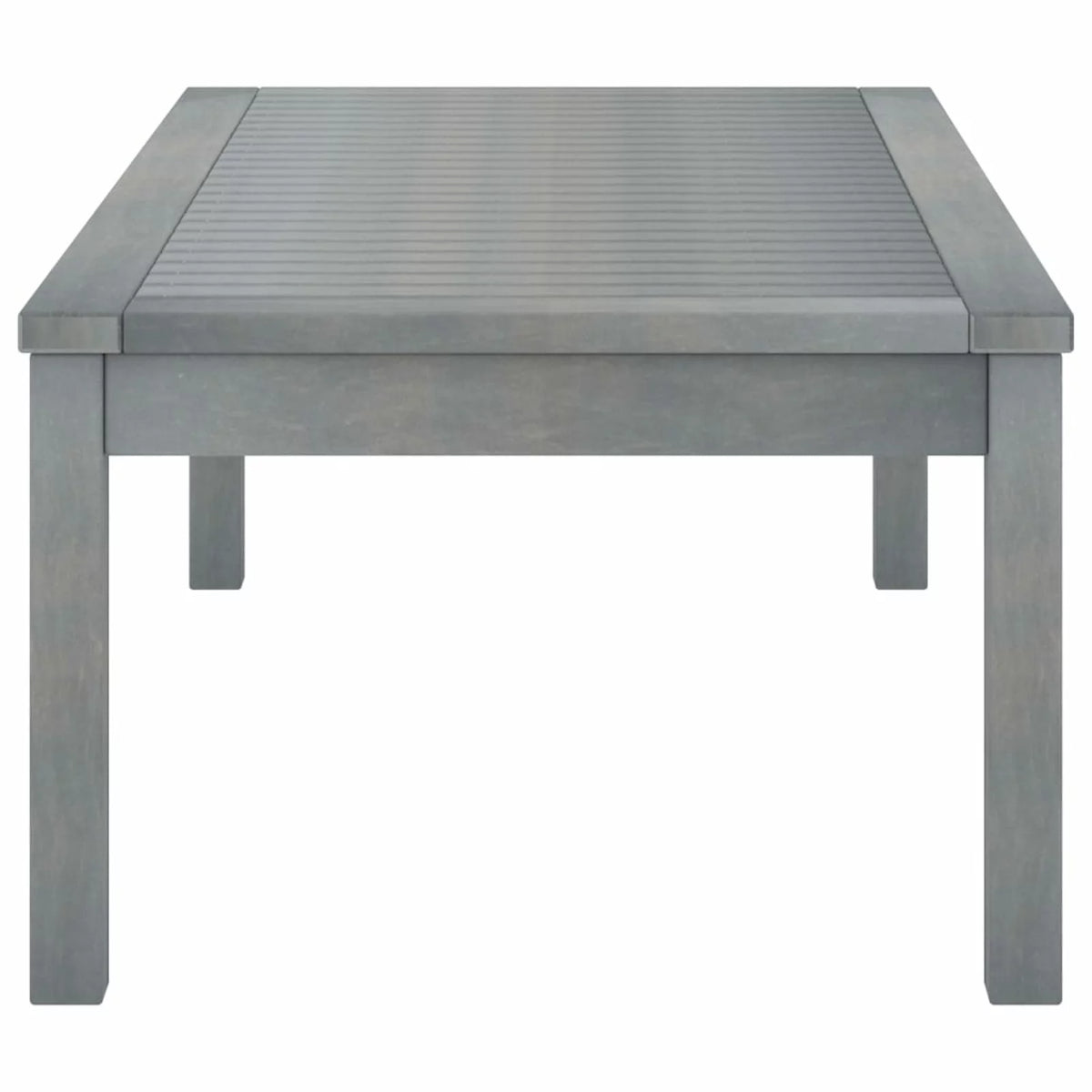 Gray Wooden Coffee Table with Slatted Tabletop D34433