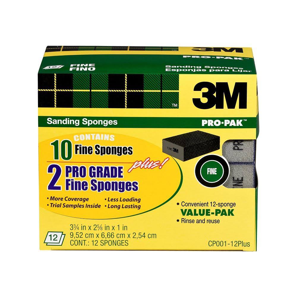 Fine Grit Sanding Sponge (Case of 4, 12-Packs) C324