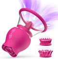 Sucking Vibrator with 3 Brush Heads and Removable Cup D5216