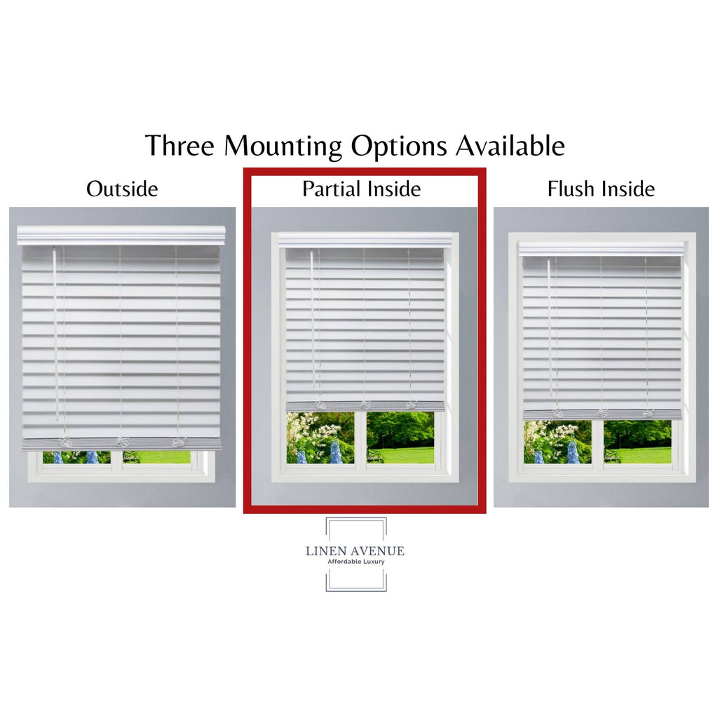 White Faux Wood Cordless Blinds D1940