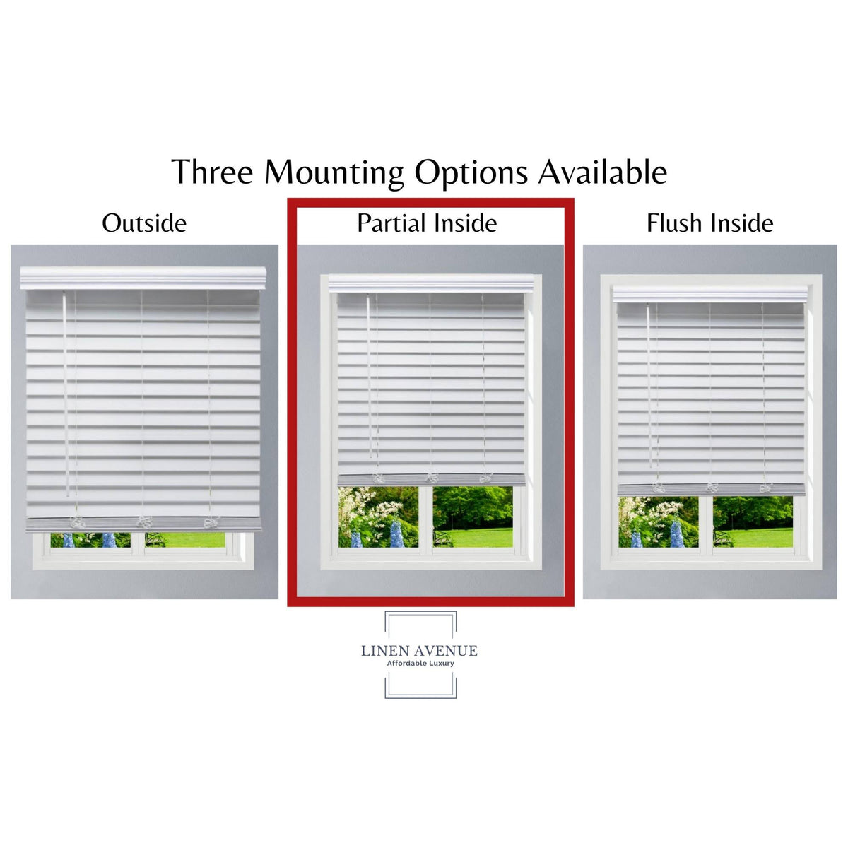 White Faux Wood Cordless Blinds D1940