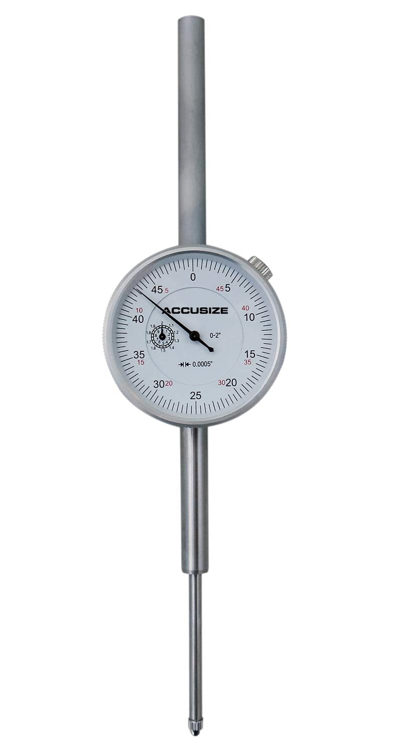 0-1'' by 0.0005'' Dial Indicators, Pack of 2 A842