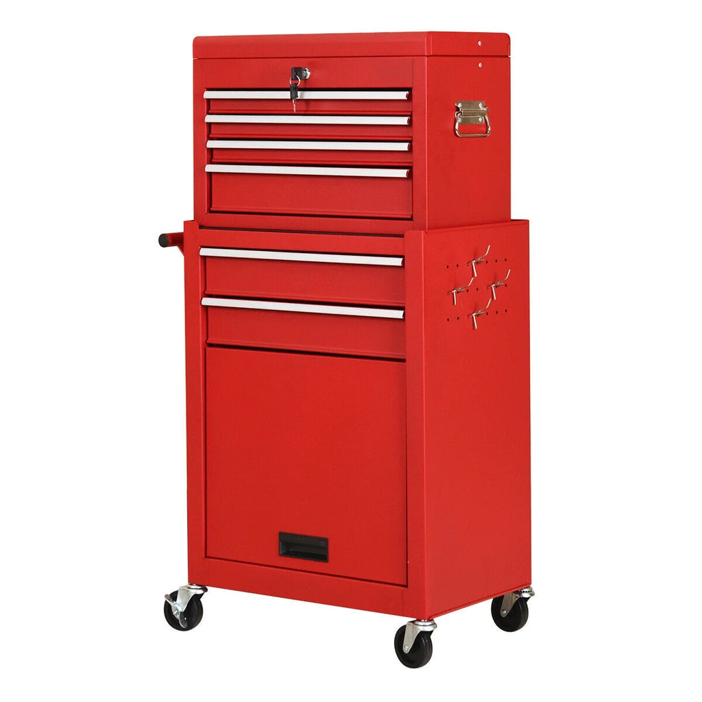 2 in 1 Rolling Storage Cabinet with 6 Drawers V879347
