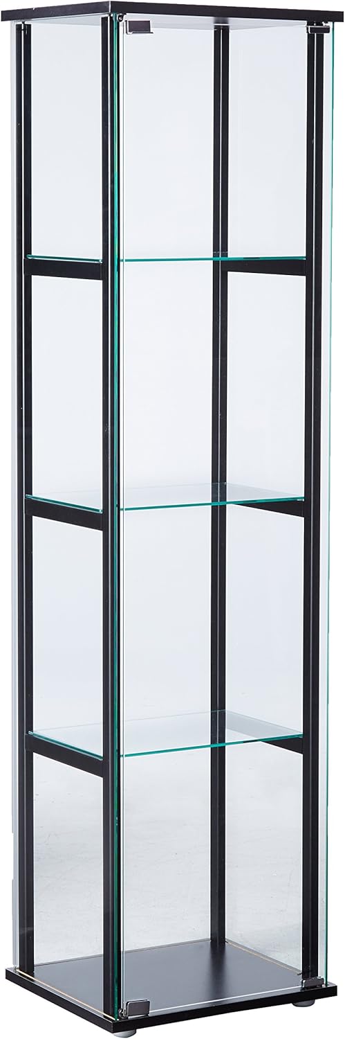 Black Glass Curio Cabinet Y671700