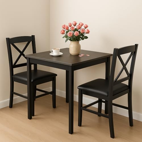 Mid-Century Modern 3-Piece Dining Table Set with 2 Chairs E83099